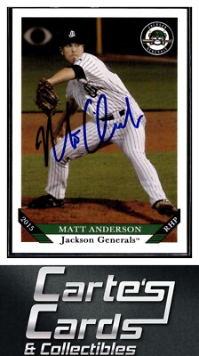 Matt Anderson 2015 Grandstand Jackson Generals #NNO  TTM/IP Signed Autographed