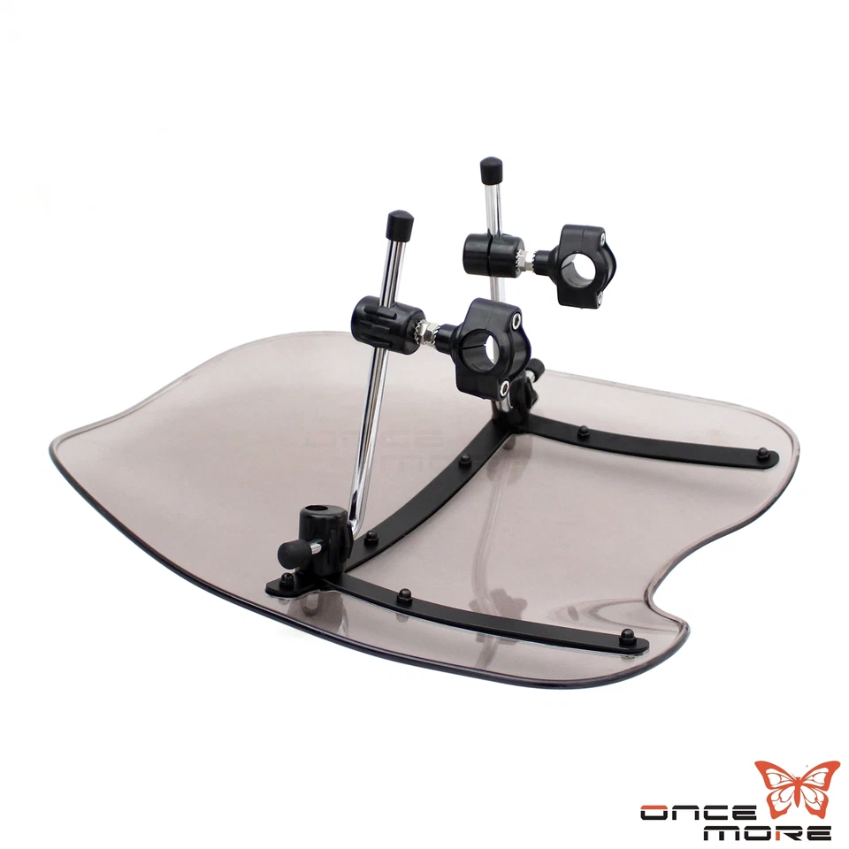 Parabrisas delantero de motocicleta para Harley Honda Kawasaki Yamaha Foto 2 de 4