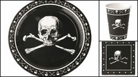 Kindergeburtstag Deko Set Junge Party Pirat Totenkopf Partygeschirr 36 Tlg. Kk
