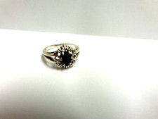 sterling silver sapphire ring sz 7 wgt 2.9 grams tcw .50