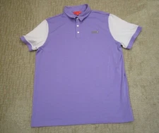 Redvanly Polo Shirt Men Extra Large Purple Golf Performance Short Sleeve Golfer