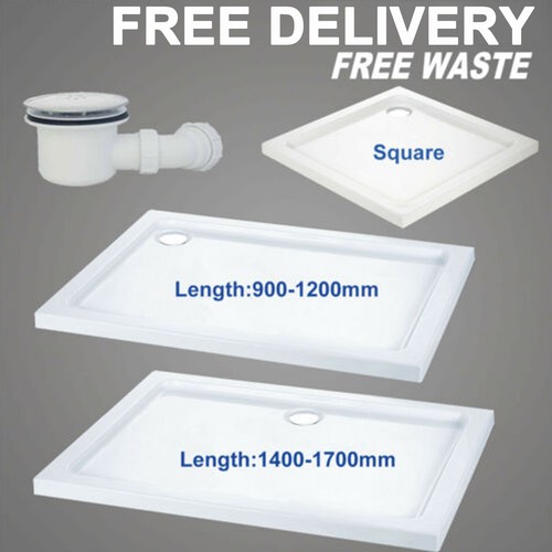 Walk In Shower Enclosure Screen And Tray Wet Room 8mm NANO Glass Panel Cubicle - Picture 9 of 22