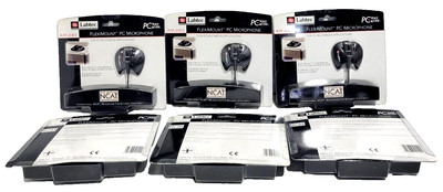 LOT OF 6 - LABTEC FLEXIMOUNT PC MICROPHONE AM-240 PC VOICE ACCESS FOR MULTIMEDIA