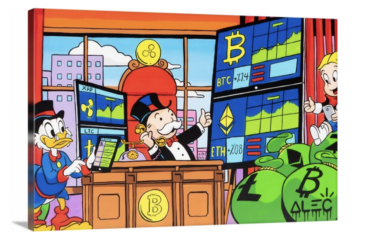 Alec Monopoly Canvas Print Mr Monopoly Richie And Scrooge Crypto Mining  Wall Art