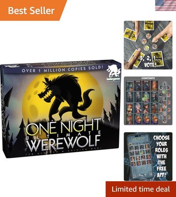 One Night Ultimate Werewolf Board Game, Black BEZONUW