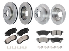 Front Rear Disc Rotors Ceramic Brake Pads For Hyundai Elantra 2007 - 2010 2.0l