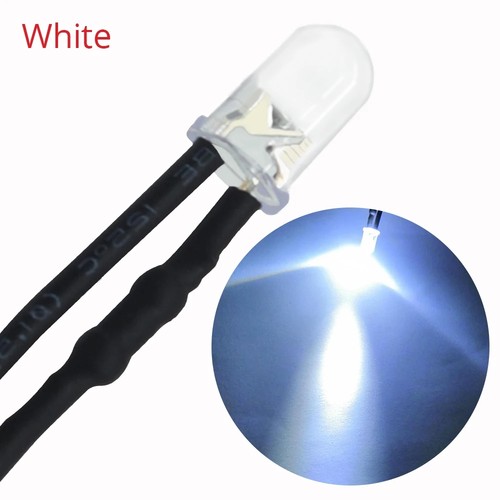Small LED Light Clear Bulb Round Top Indicator PCB Attached Pre-Wired 5V-12V DC - Picture 20 of 84