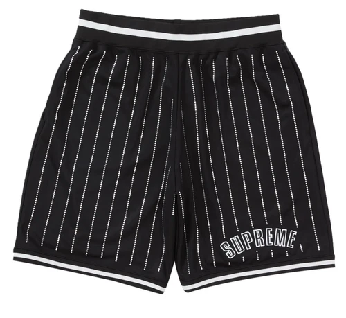 ? Short de basket à rayures strass Supreme Short noir Taille XXL Neuf