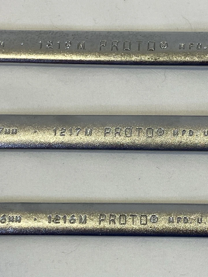 Lot Of 6 - Proto Professional Metric Wrenches 19mm 17 - 16 - 14 - 13 - 12 USA - Image 2 of 4