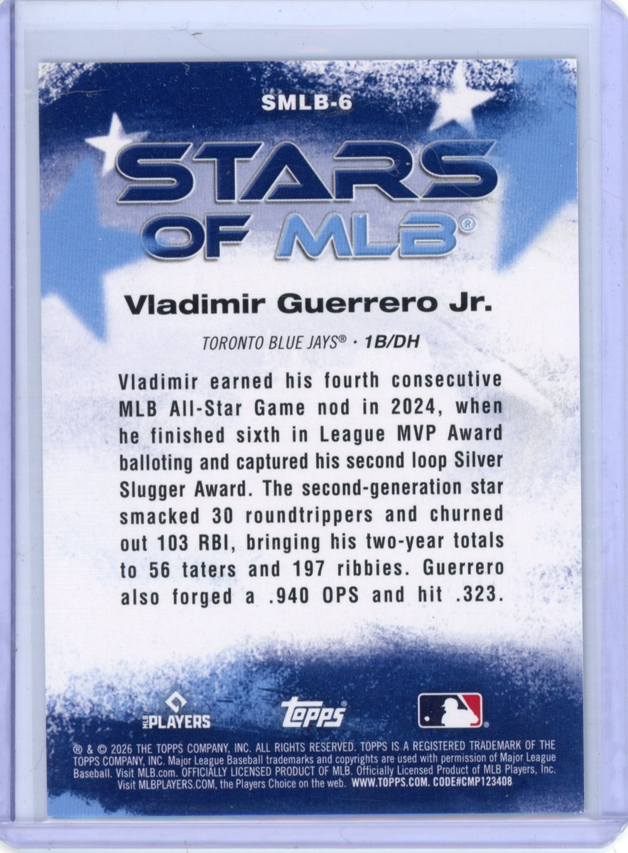 Vladimir Guerrero Jr 2026 Topps Series 1 Star Of The Mlb /99 #SMLB