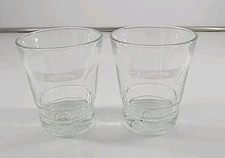 Vintage Set of 2 Jameson Irish Whiskey Lowball Glasse 4" tall 
