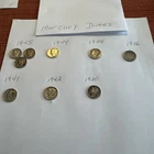 9 Mercury Dimes 1920, 1024, 1936, 1941, 1942, 1944, and 1945