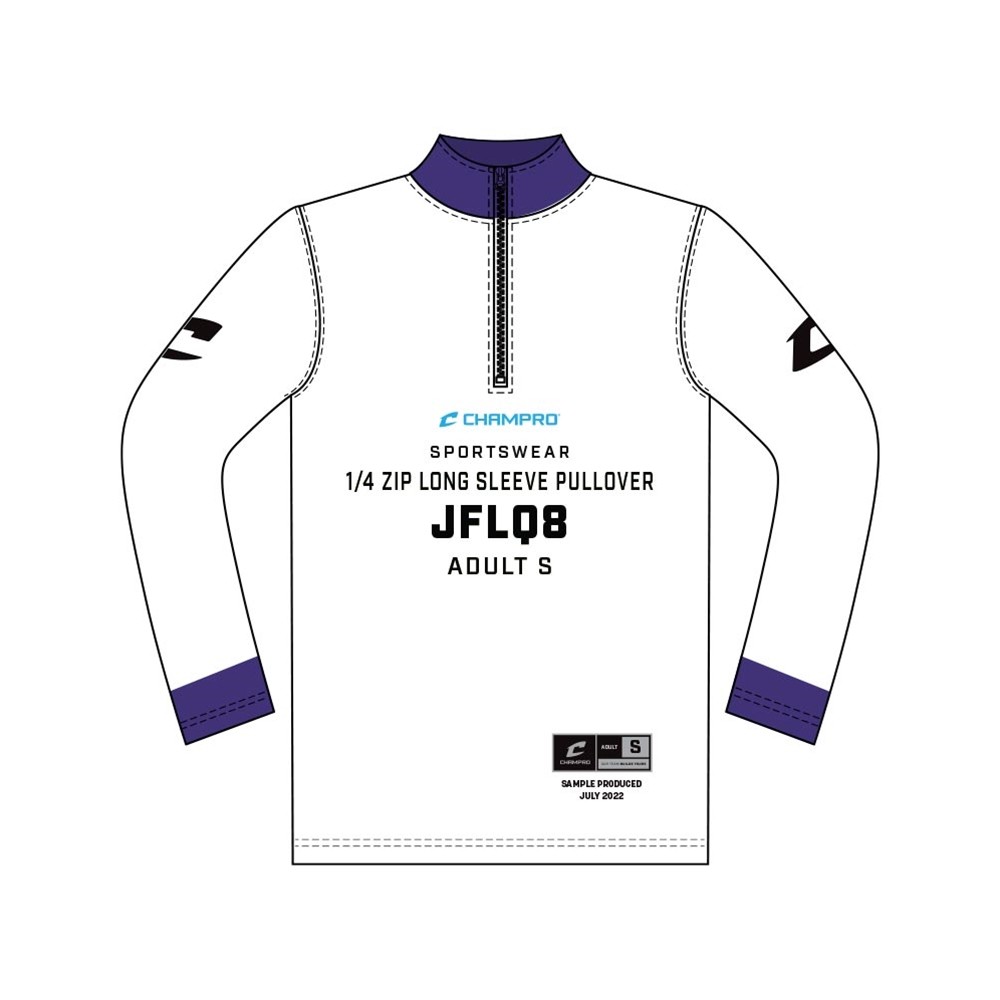 Champro Adult SJFLQ8KIT SIZE KIT Juice 1/4 Zip Long Sleeve