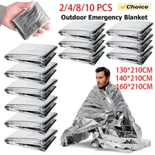 2/4/8/10PCS Emergency Mylar Blankets Thermal Rescue Blanket Survival Gear