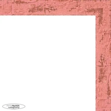 Photo Size Shabby Chic Pink Picture Frame - UV Acrylic, Backing, Hardware