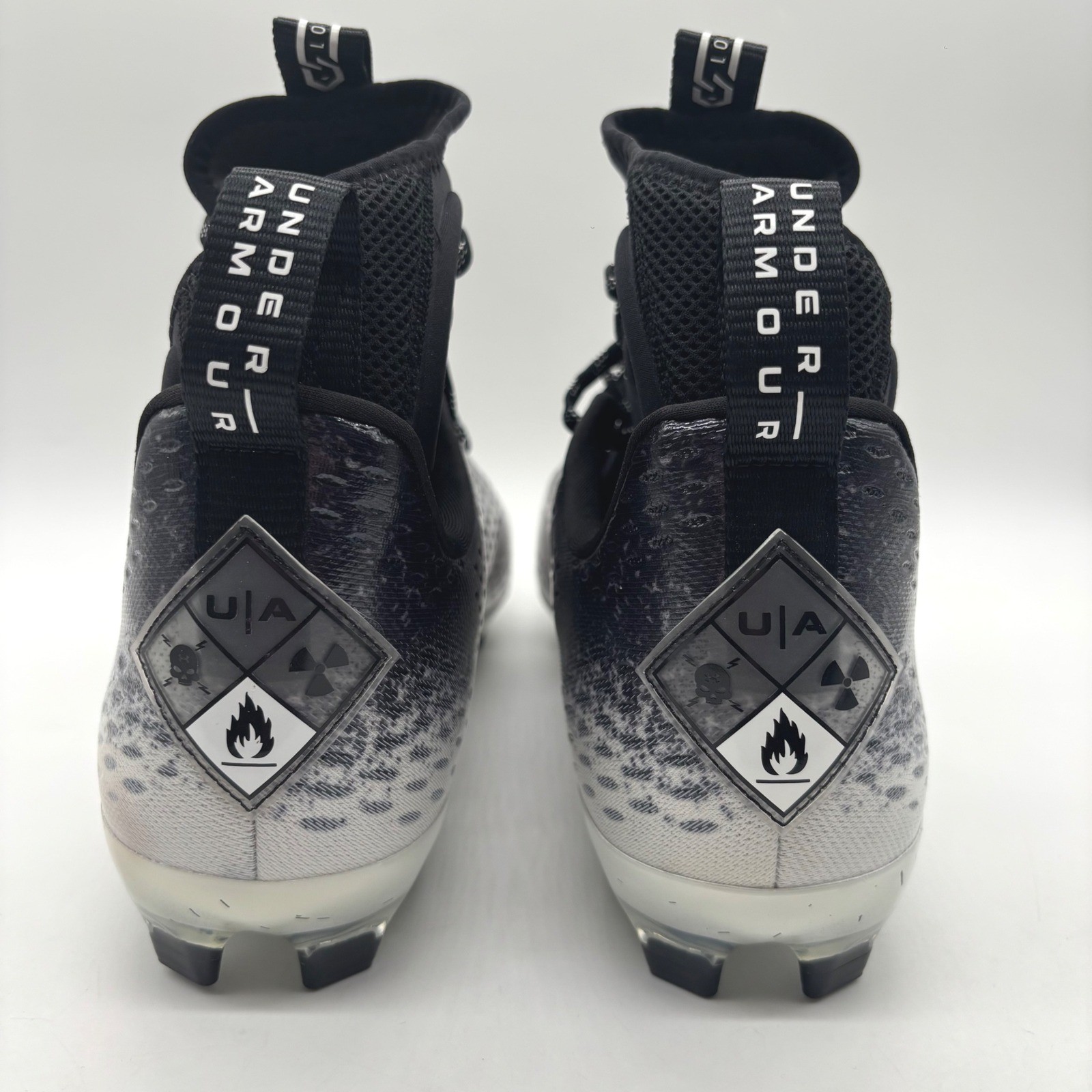 NEW Under Armour Football Cleats Mens 13 Black White Spotlight Franchise RM 2.0 thumbnail 3