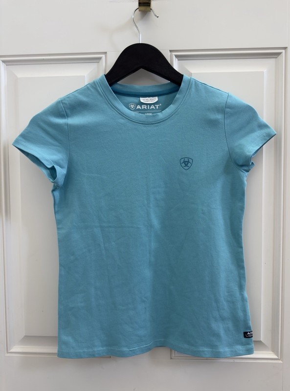 ARIAT Girls Maui Blue SS Tshirt 10043735S1 Size M(10) NWOT