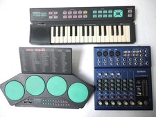 Vintage Yamaha Music Bundle DD-8 Drum Machine PSS-80 Keyboard MG10/2 Mixer