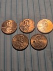 Lot Of (5) Red Wide "AM" Pennies — photo 1