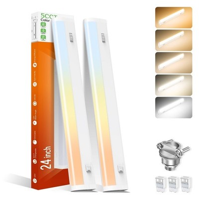 ALUSSO LIGHTING  24 Inch LED Under Cabinet Lighting Hardwired Plug in UL Li