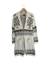 My Michelle Cream Fuzzy Hook & Eye Cardigan Sweater Women’s XLarge Preowned