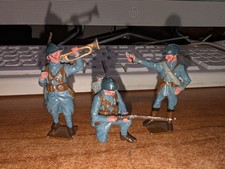 World War I French Military Figures Lot of 3 55mm Lead