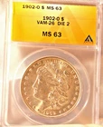 1902-O   MORGAN DOLLAR  *BRIGHT WHITE*   MS-63    VAM-26   DIE 2   NOT COMMON!