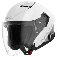 Casco jet Sena Outstar 2 bianco taglia 2XL casco moto con citofono mesh intercom