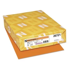 Neenah Paper 26721 8.5" x 11" Exact Brights Paper - Bright Orange (500/RM) New