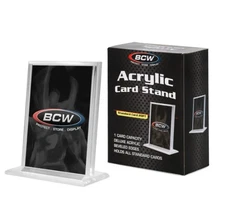 BCW - Acrylic Card Stand - Vertical Trading Card Display Beveled Edge Brand New