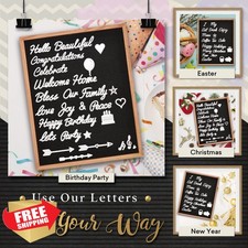 Cursive Felt Board Letters 1" White 31 Pieces Days Months Numbers