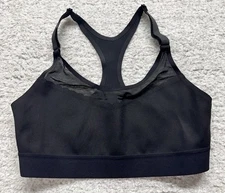 Victoria Sport Black Seamless Sports Bra Size Medium Adjustable Strap Logo
