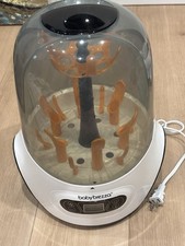 Baby Brezza Electric Bottle Sterilizer White Orange Black Removable Tray BRZ0098