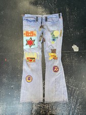 Vintage 1970s Handmade Patchwork Pants 34x29