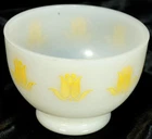 Vintage Fire King “Cottage Cheese Bowl”-Yellow Tulip Pattern