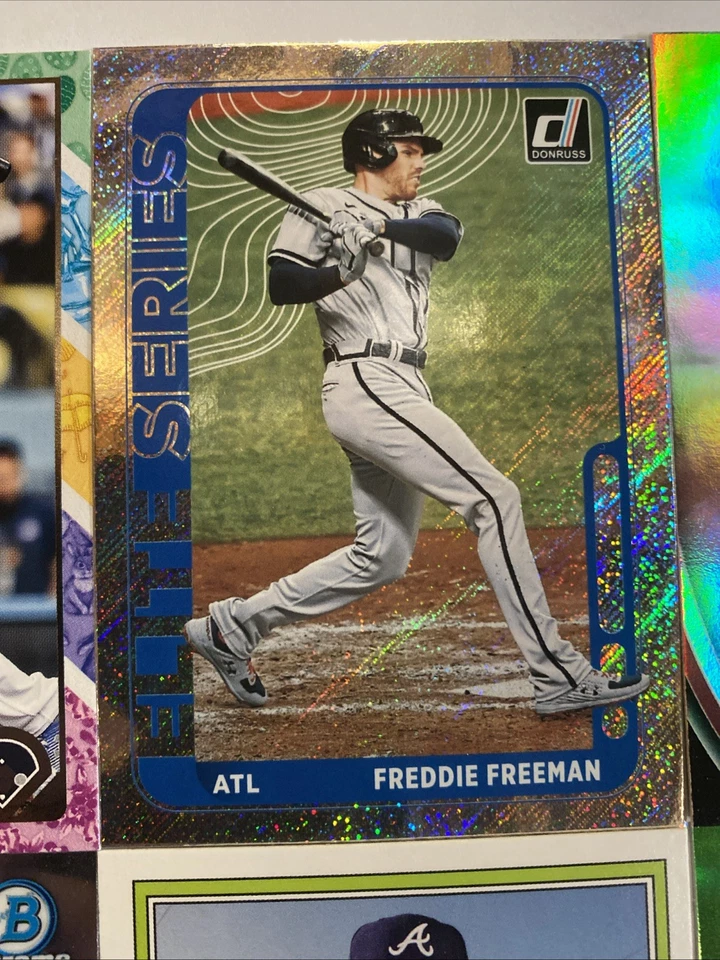 Freddie Freeman LOT 2025 Easter ‘22 Jersey Relic Bowman Chrome 18 Topps Archives - Image 4 of 4