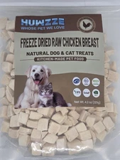 4.2 oz Freeze Dried Raw Chicken Breast Natural Dog & Cat Treats • Single Ingred.