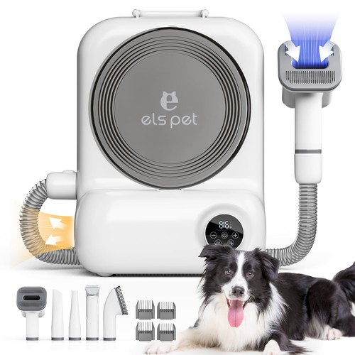 Dog Grooming Vacuum & Dryer Kit, 15000Pa Pet Vacuum for Shedding, 2.5L Dust C...