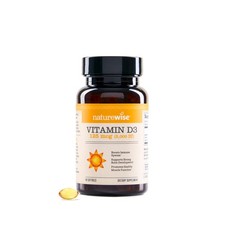 NatureWise Vitamin D3 5000iu 125 mcg 90-Day 90 Count Pack of 1 , Yellow