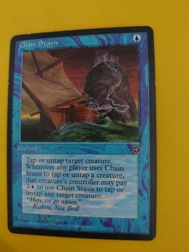Chain Stasis Instant Homelands. Old vintage Magic the Gathering Card. - Picture 2 of 7
