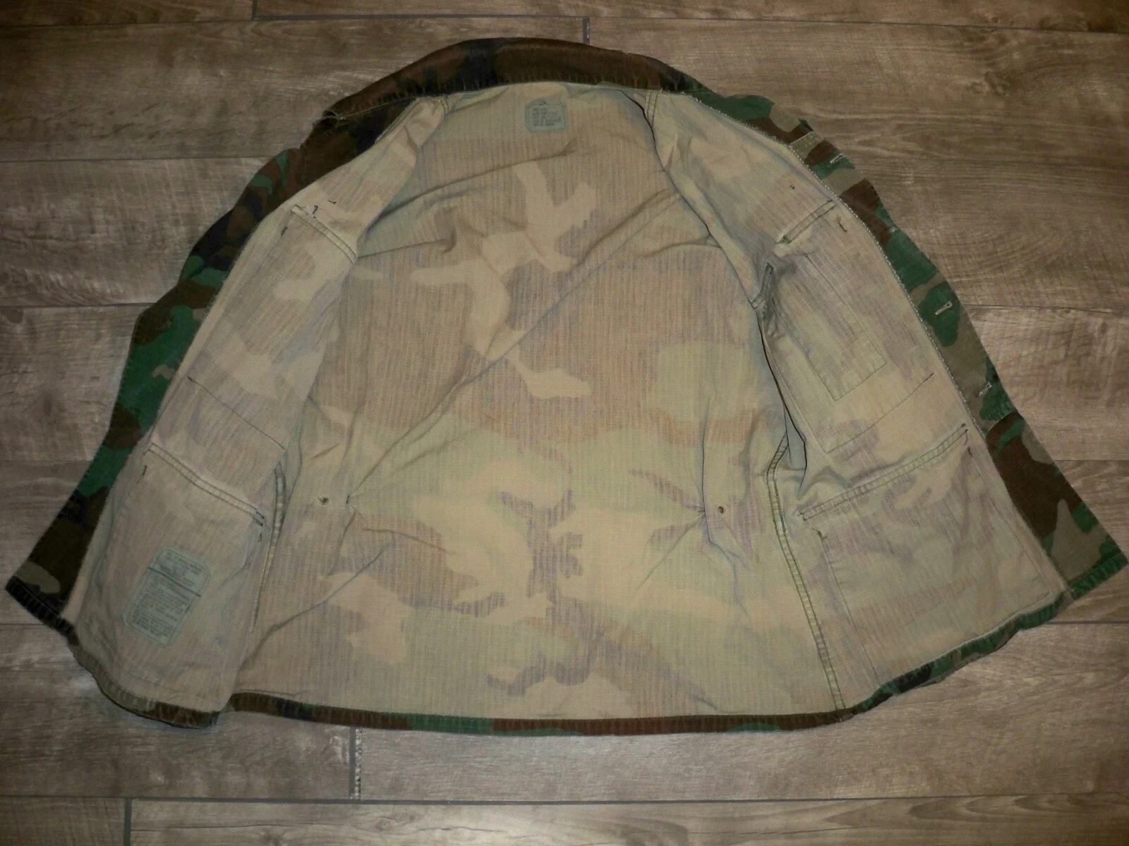  vintage woodland camo military uniform 1980s jacket