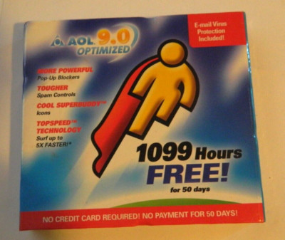 Vintage AOL America Online Internet Connection Trial CD. Unused.