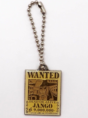 Django One Piece Wanted Plate Metal Keychain Bandai Anime Japan O435