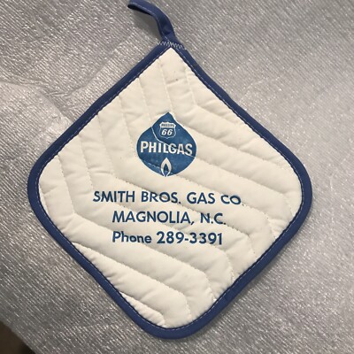 PHILLIPS 66 PHILGAS Oven Mitt 1960s? SMITH BROS. Gas Co Magnolia, NC