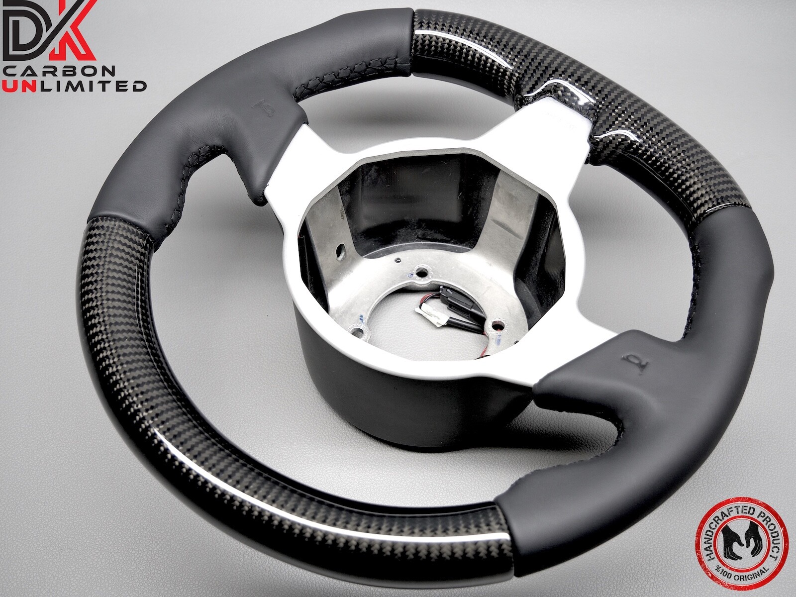Lotus Series 3 Exige Elise Black Stitch No Ring Napa Carbon Steering Wheel v2