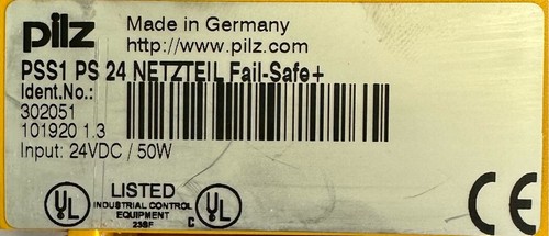 Pilz PSS1 PS 24 Netzteil Fail-Safe+Standard / 24VDC / 50W / 302051 - Picture 8 of 8