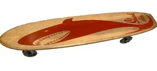 Nash Surf Board Vintage Wood Wooden Steel Wheels Skateboard SHARK Fort Worth TX