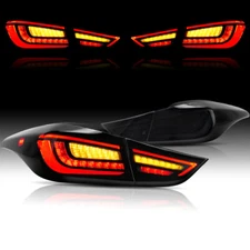Smoked VLAND LED Tail Light Assembly For Hyundai Elantra Sequential 2011-2015