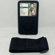 Belkin Black Silicone Sleeve Case w/ Armband for iPod Classic 80GB 160GB F8Z211