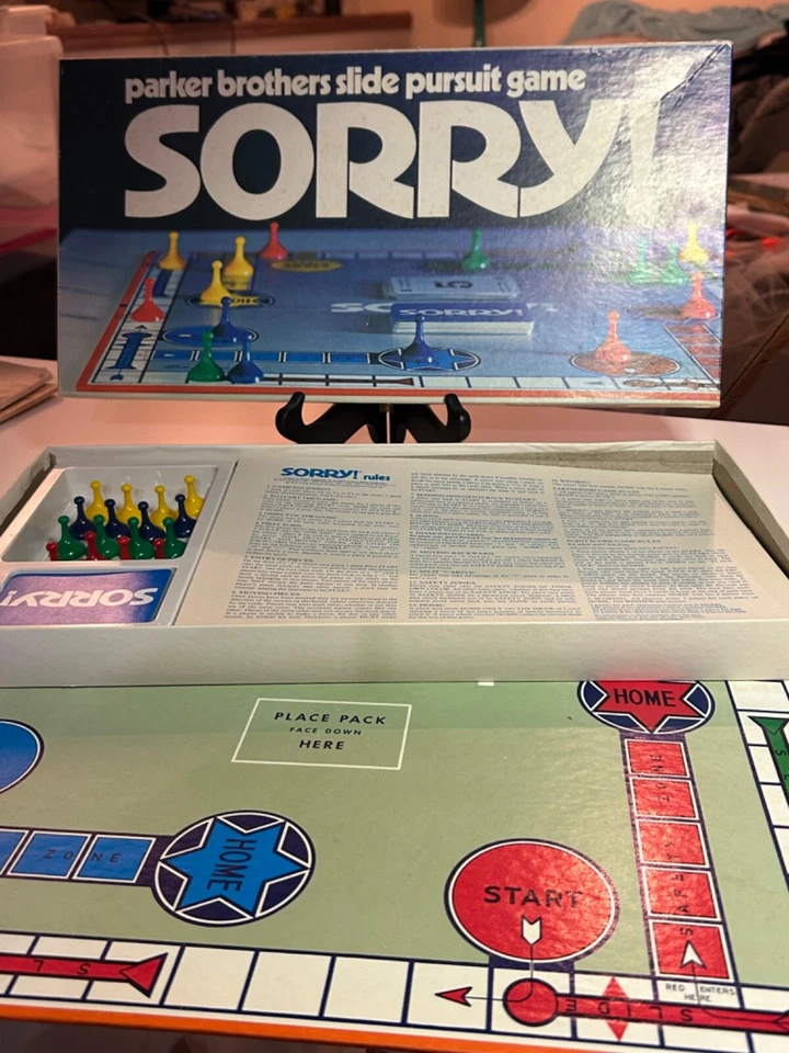 Vintage 1972 SORRY! Board Game Parker Brothers Complete Original Excellent - Image 3 of 4